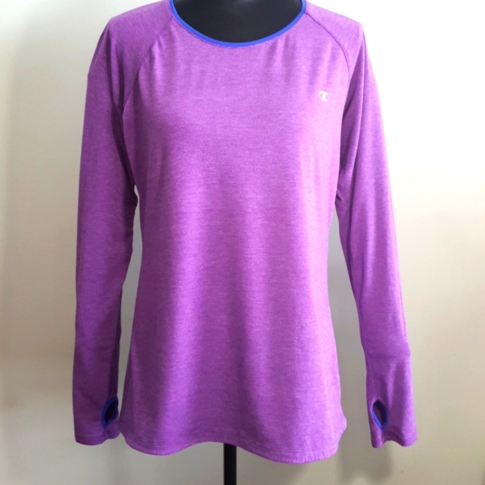 CHAMPION Long-sleep Athletic Soft Purple Top (XL)